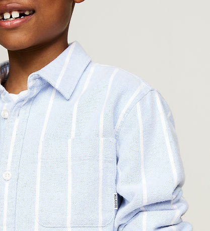 Chemise Tommy Hilfiger - Récipient Blue/Blanc à Rayures Chemise Tommy Hilfiger - Récipient Blue/Blanc à Rayures