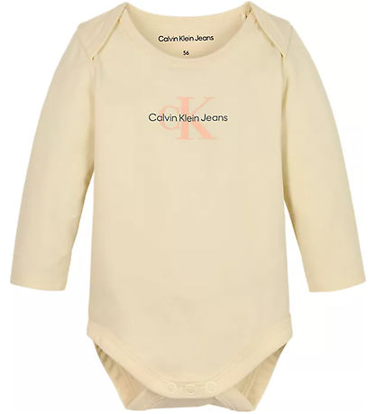 Calvin Klein Bodysuit L/æ - Monogram - Afterglow/Pink Sand Calvin Klein Bodysuit L/æ - Monogram - Afterglow/Pink Sand