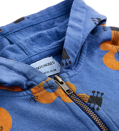 Bobo Choses Zip Sweatshirt - Navy Blue w. Guitars