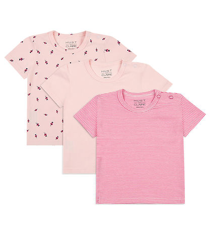 T-Shirt Hust and Claire - 3 Pack - Alda - Glacé Rose av. Coccine T-Shirt Hust and Claire - 3 Pack - Alda - Glacé Rose av. Coccine