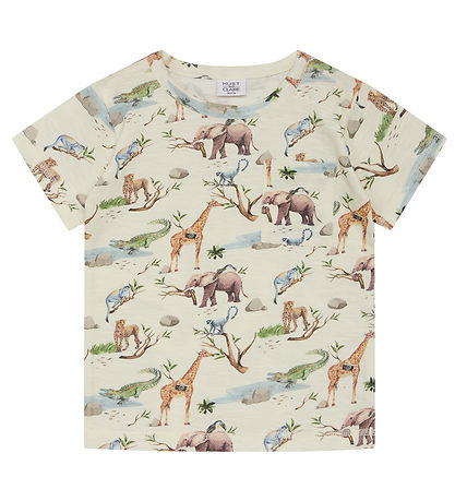 T-Shirt Hust and Claire - Ancre - Ivory av. Animaux