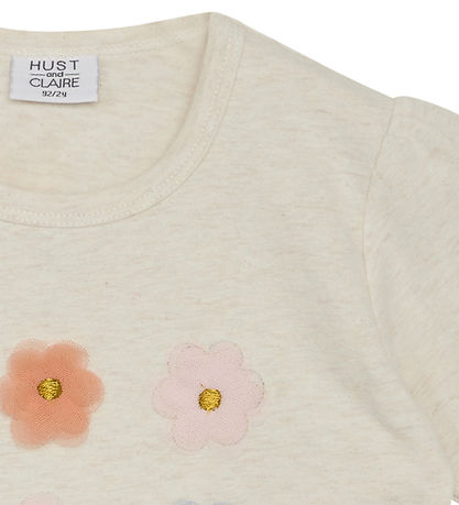 Hust and Claire T-shirt - Aliana - Whisper Melange w. Flowers