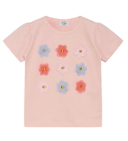 Hust and Claire T-shirt - Aliana - Icy Pink w. Flowers