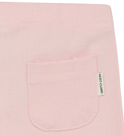 Hust and Claire Leggings - Rib - Le - Icy Pink w. Bow