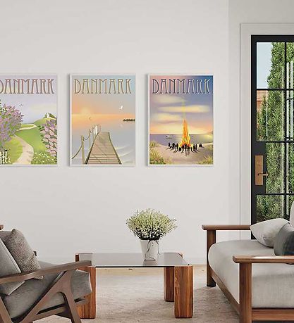 Vissevasse Poster - 50x70 cm - Dänemark - Sankt Hans