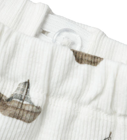 Lil' Atelier Trousers - Rib - NbmGavo - Coconut Milk/Boat Lil' Atelier Trousers - Rib - NbmGavo - Coconut Milk/Boat