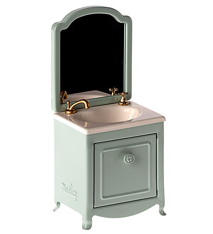 Maileg Miniature Dresser w. Wax & Mirror - Mouse - Mint