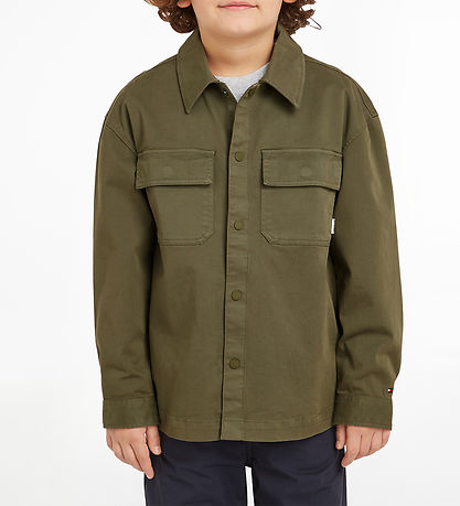 Tommy Hilfiger Hemd - Utility-Overshirt - Utility Olive