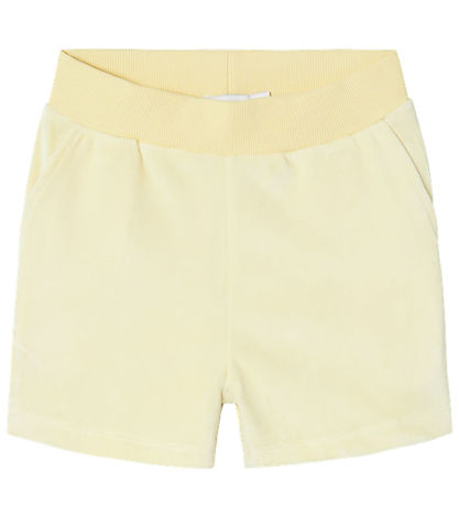 Name It Shorts - Velur - NkfDebbie - Pastel Yellow