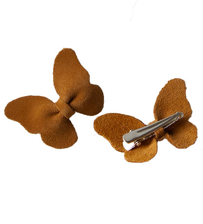 Petit La Busch Hårløkker - Sløyfe - 2-pack - 6x4 cm - Cognac