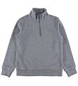 GANT Sweatshirt - Shield Half Zip - Charcoal Melange GANT Sweatshirt - Shield Half Zip - Charcoal Melange