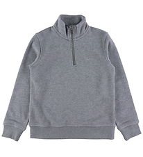 GANT Sweatshirt - Shield Half Zip - Charcoal Melange GANT Sweatshirt - Shield Half Zip - Charcoal Melange