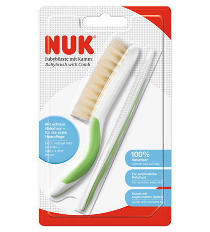 Nuk Baby brush w. Comb - Green