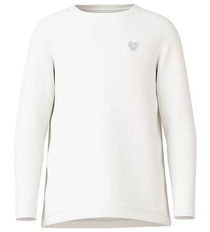 Name It Bluse - Noos - NkfVioline - Bright White m. Herz