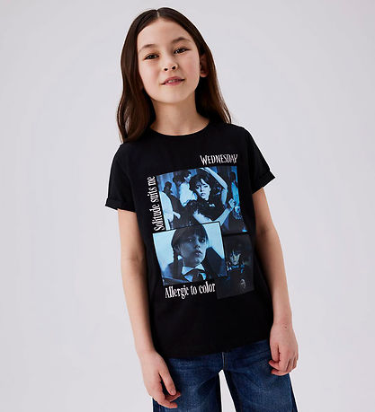 Name It T-shirt - Noos - NkfJax Wednesday - Black Name It T-shirt - Noos - NkfJax Wednesday - Black