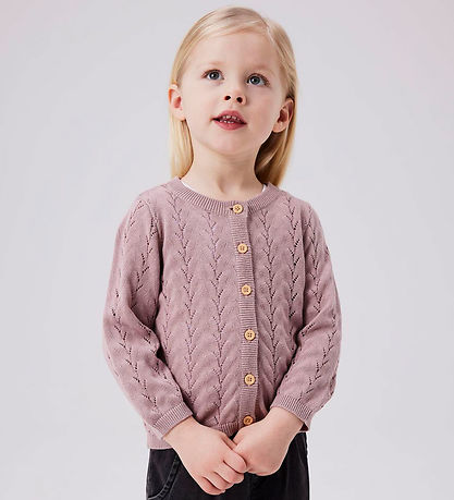 Name It Cardigan - Knitted - Noos - NmfBanni - Deauville Mauve Name It Cardigan - Knitted - Noos - NmfBanni - Deauville Mauve