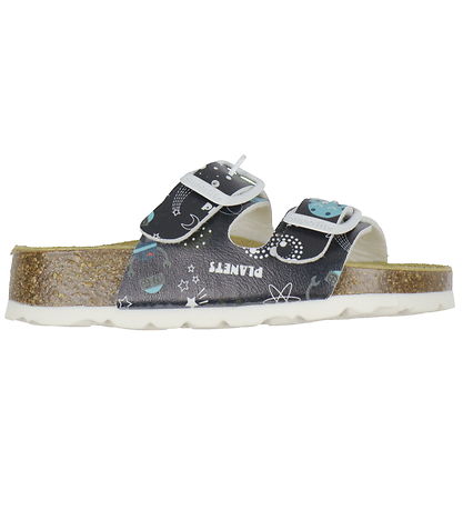 Superfit Sandaler - Fussbett toffel - Marinblå m. Rumstema