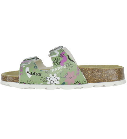 Superfit Sandals - Fussbett slipper - Green w. Print