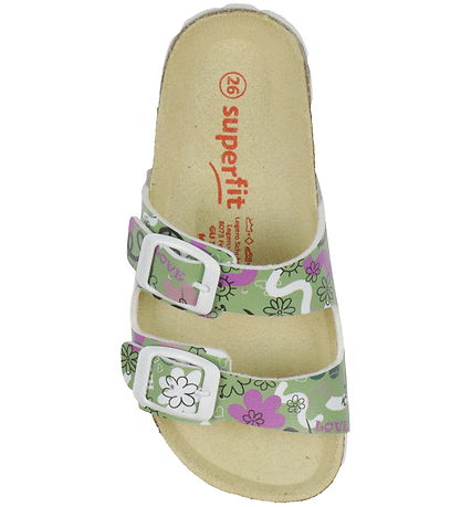 Superfit Sandals - Fussbett slipper - Green w. Print