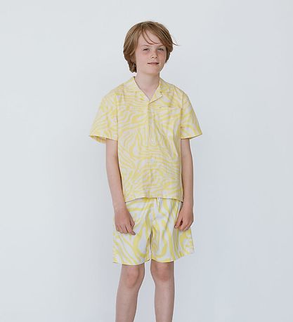Mads Nørgaard Shorts - Sea Print Sandrino - Lemon Zest/Birch AOP Mads Nørgaard Shorts - Sea Print Sandrino - Lemon Zest/Birch AOP