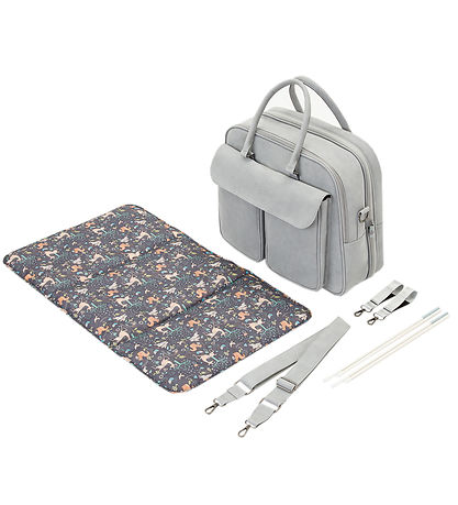 Bizzi Growin Changing Bag/Portable Bed - POD - Whisper Grey