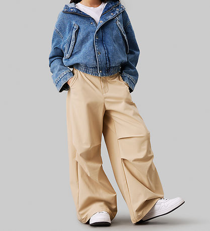 Calvin Klein Bukser - Fallskjerm - Pale Khaki Calvin Klein Bukser - Fallskjerm - Pale Khaki