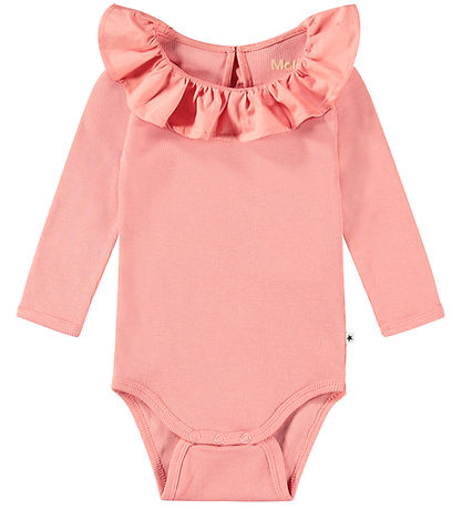 Molo Romper L/æ - Rib - Faye - Flamingo Pluim Molo Romper L/æ - Rib - Faye - Flamingo Pluim
