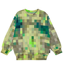 Molo Sweatshirt - Monti - Green Pixels Molo Sweatshirt - Monti - Green Pixels