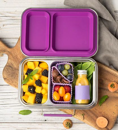 Lekkabox Nestisbox - Duo - Ryðfrítt stál - 750 ml - Fjólublátt Lekkabox Nestisbox - Duo - Ryðfrítt stál - 750 ml - Fjólublátt