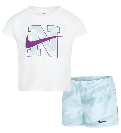 Nike Shorts Set - Shorts/T-Shirt - Gletscher Blue
