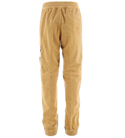 Stone Island Flauelsbuxur - Natural Drapplitað