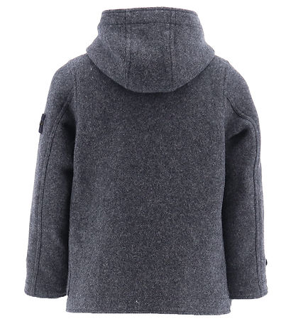 Stone Island Mantel - Wolle - Dunkelgrau-Meliert