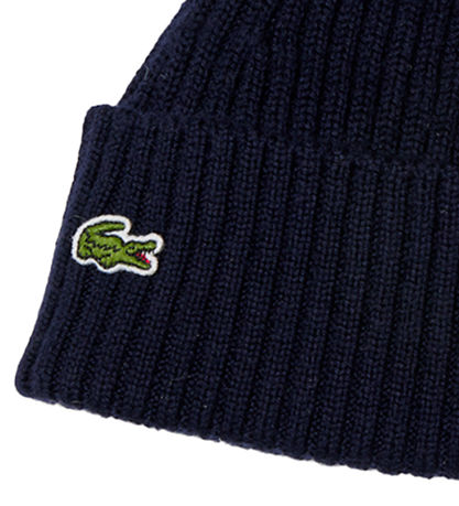 Lacoste Beanie - Knitted - Rib - Navy