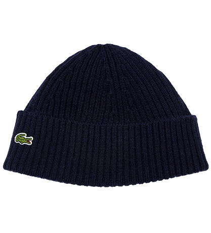 Lacoste Beanie - Knitted - Rib - Navy