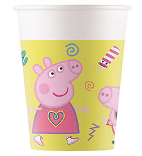 Decorata Party Kartonnen beker - 8-pack - 200 ml - Peppa Pig Rom