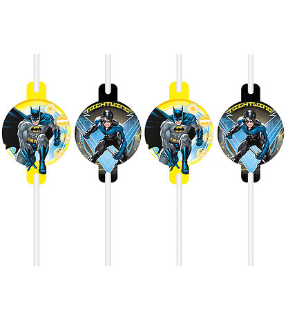 Decorata Party Sugrör - 4-pack - Batman Skurkigt raseri