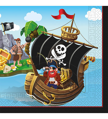 Decorata Party Napkins - 20-pack - 33x33 cm - Island Pirates