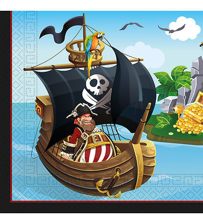 Decorata Party Napkins - 20-pack - 33x33 cm - Island Pirates