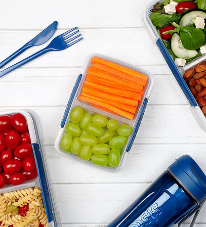 Boîte à Repas Sistema - Small Divisé - 350 ml - Bleu Boîte à Repas Sistema - Small Divisé - 350 ml - Bleu