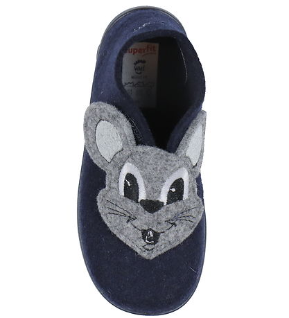 Superfit Slippers - Wool - Happy - Blue/Grey
