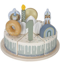 Little Dutch Birthday cake - 26 Parts - Wood - Blue Little Dutch Birthday cake - 26 Parts - Wood - Blue