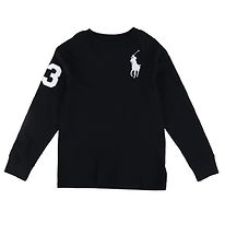 Polo Ralph Lauren Bluse - Schwarz m. Weiß Polo Ralph Lauren Bluse - Schwarz m. Weiß