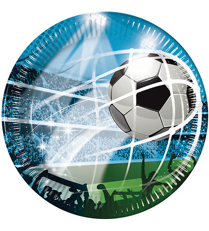 Decorata Party Paper Plates - 8-Pack - 19.5 cm - Soccer Fans