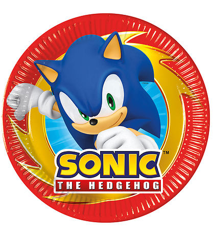Decorata Party Papirtallerkener - 8-pack - 19,5 cm - Sonic Speed