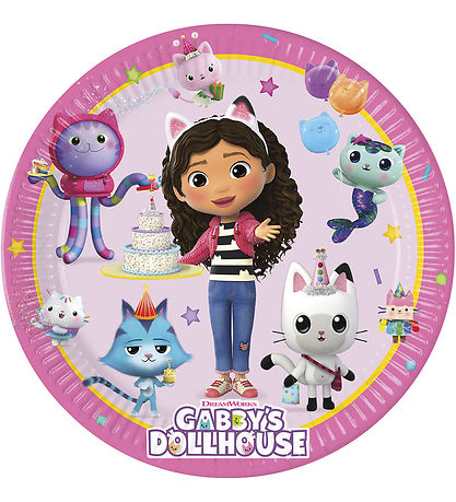 Decorata Party Papptallerkener - 8-pack - 19,5 cm - Gabbys dukke