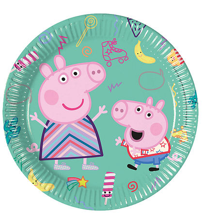 Decorata Party Paper plates - 8-Pack - 19.5 cm - Peppa Pig Messy