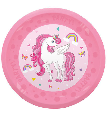 Decorata Party Plastic plates - 4-Pack - 21 cm - Unicorn Rainb