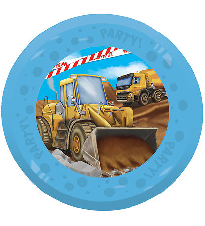 Decorata Party Plastic plates - 4-Pack - 21 cm - Construction