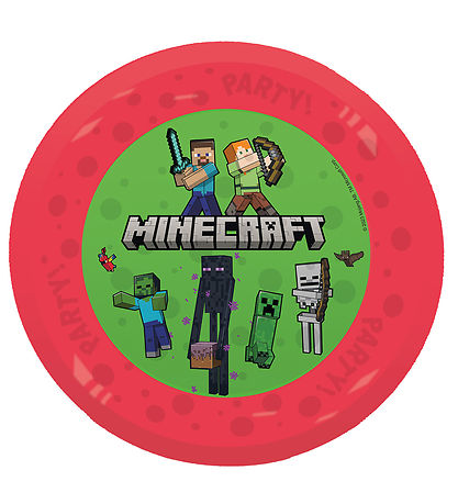Decorata Party Plastic plates - 4-Pack - 21 cm - Minecraft