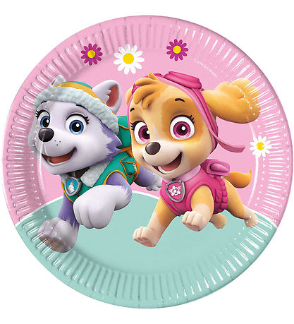Decorata Party Paper plates - 8-Pack - 23 cm - Paw Patrol Skye